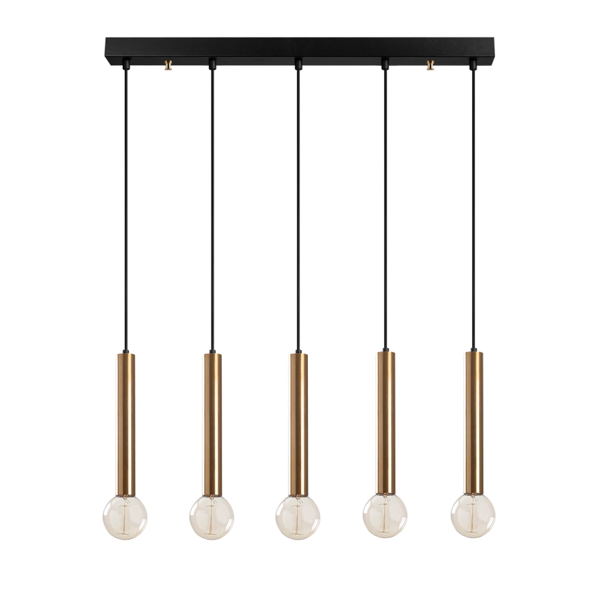 Hänglampa med kabel TEMPO 5xE27/40W/230V, guld