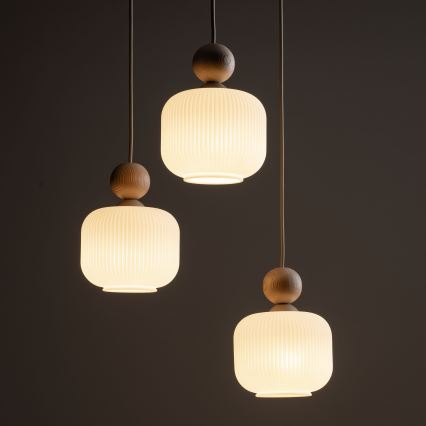 Hänglampa med sladd BALLO 3xE14/10W/230V beige