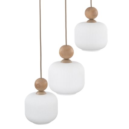 Hänglampa med sladd BALLO 3xE14/10W/230V beige