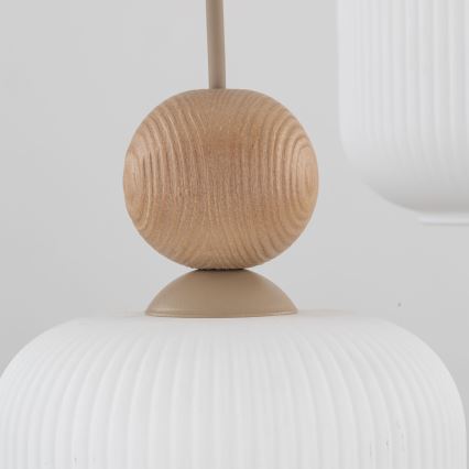 Hänglampa med sladd BALLO 3xE14/10W/230V beige