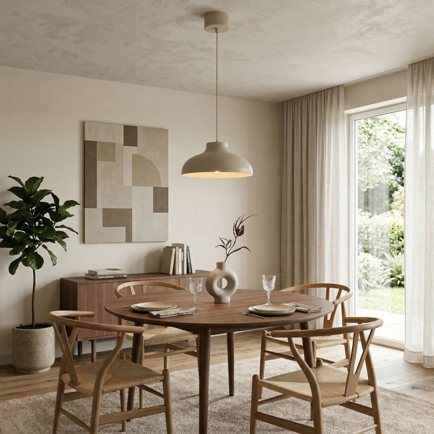 Hänglampa med sladd BASCA 1xE27/15W/230V beige