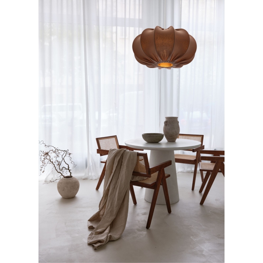 Hänglampa med sladd CAFEE 1xE27/40W/230V Ø 52 cm brun
