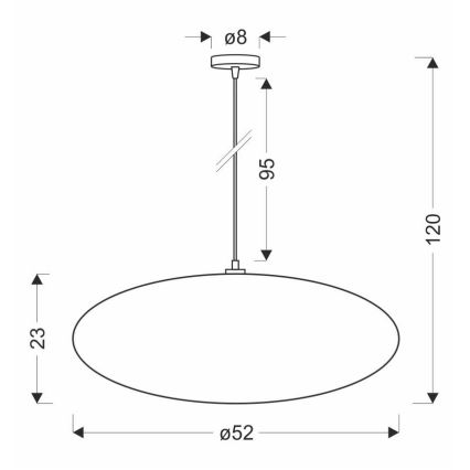 Hänglampa med sladd CAFEE 1xE27/40W/230V Ø 52 cm brun