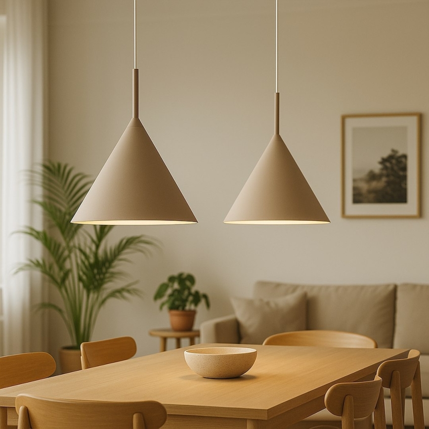 Hänglampa med sladd CAPITAL 1xGX53/15W/230V Ø 32 cm beige