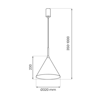 Hänglampa med sladd CAPITAL 1xGX53/15W/230V Ø 32 cm beige