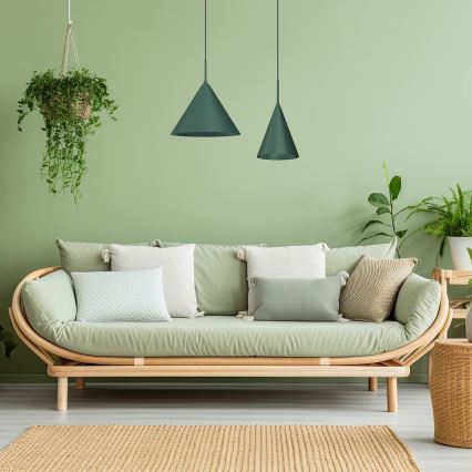 Hänglampa med sladd CAPITAL 1xGX53/15W/230V Ø 32 cm, grön