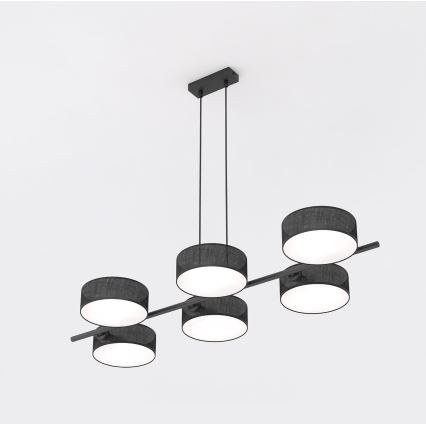 Hänglampa med sladd DRUMZ 6xE14/10W/230V svart