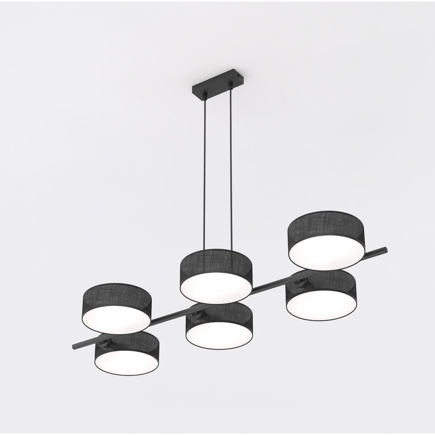 Hänglampa med sladd DRUMZ 6xE14/10W/230V svart