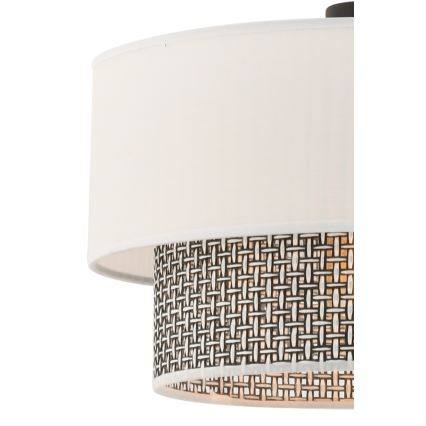 Hänglampa med sladd ECHO 1xE27/60W/230V krämvit/grå