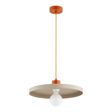 Hänglampa med sladd ETERI 1xE27/15W/230V beige/koppar