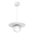 Hänglampa med sladd FLAT 1xE27/15W/230V vit