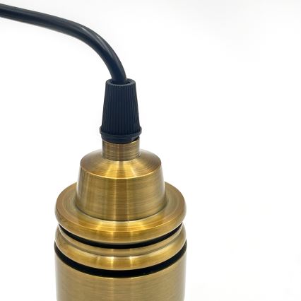 Hänglampa med sladd HECTOR 1xE27/15W/230V vit/mässing Ø 20 cm