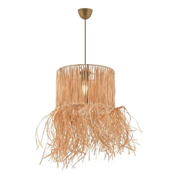 Hänglampa med sladd NESS 1xE27/40W/230V i raffia