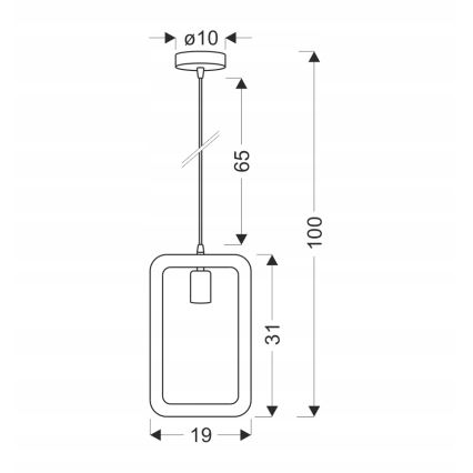 Hänglampa med sladd OSTOR 1xE27/40W/230V beige/svart