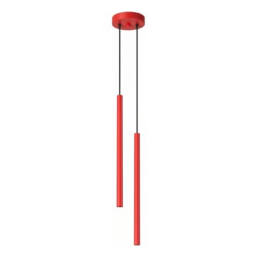 Hänglampa med sladd PASTELO 2xG9/8W/230V röd