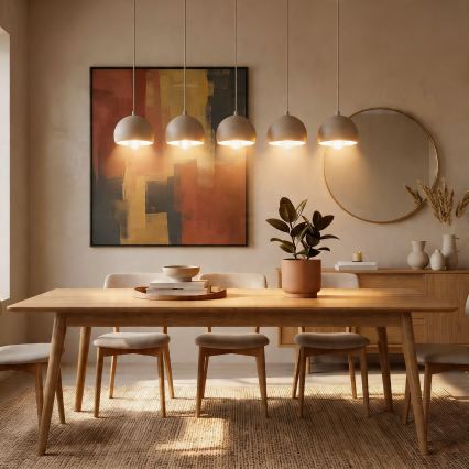 Hänglampa med sladd SOOL 5xE27/15W/230V beige