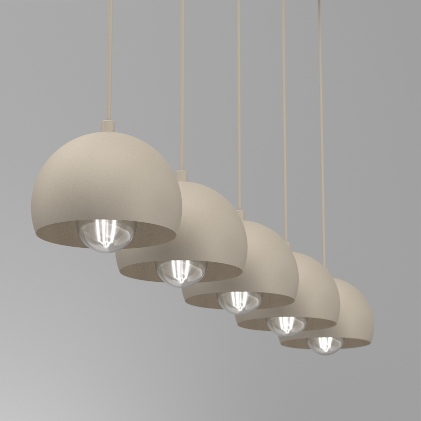 Hänglampa med sladd SOOL 5xE27/15W/230V beige