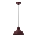 Hänglampa med sladd SVEN 1xE27/15W/230V bordeaux