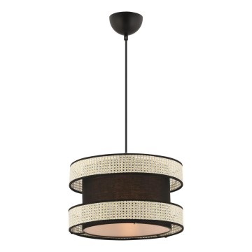 Hänglampa med vajer HALO 1xE27/60W/230V svart/krämfärgad