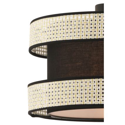 Hänglampa med vajer HALO 1xE27/60W/230V svart/krämfärgad