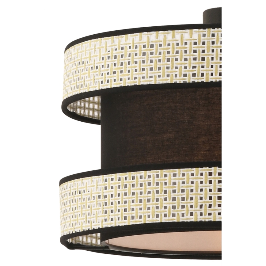 Hänglampa med vajer HALO 1xE27/60W/230V svart/krämfärgad