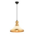 Hänglampa MONZA på sladd 1xE27/40W/230V Ø 30 cm krämvit/guld