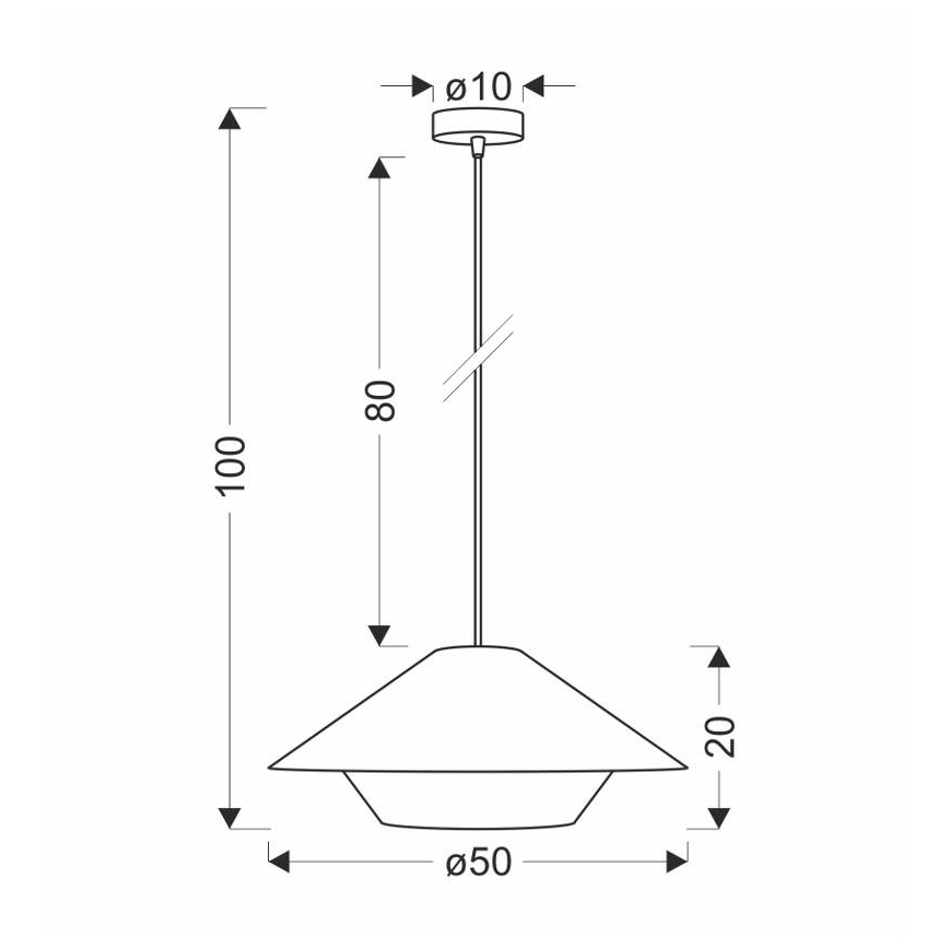 Hänglampa på kabel AFRICA 1xE27/40W/230V Ø 50 cm brun/krämfärgad
