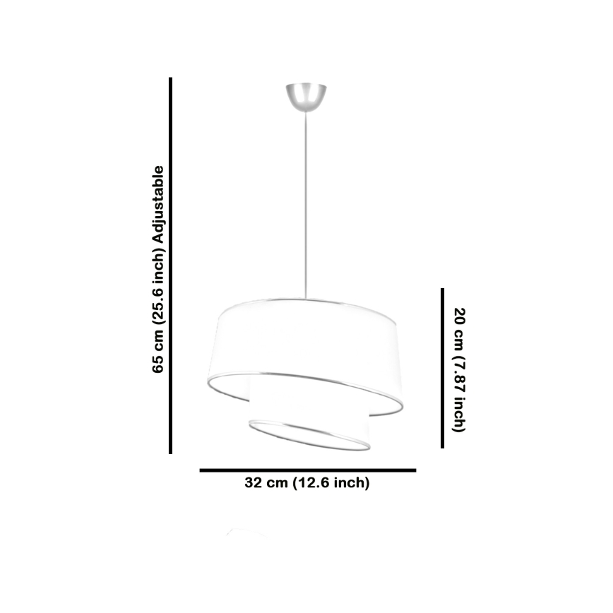 Hänglampa på kabel BARETTE 1xE27/60W/230V brun/guld