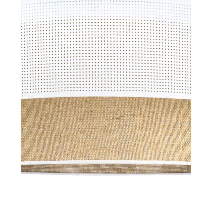 Hänglampa på kabel BORHO 1xE27/60W/230V Ø 40 cm vit/jute