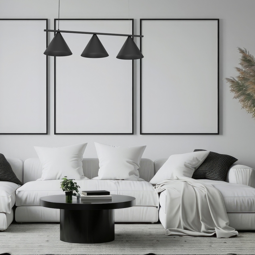 Hänglampa på kabel CAPITAL 3xGX53/15W/230V svart