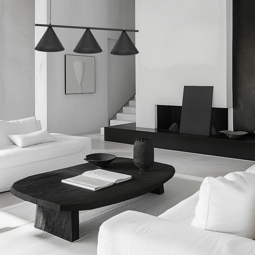 Hänglampa på kabel CAPITAL 3xGX53/15W/230V svart