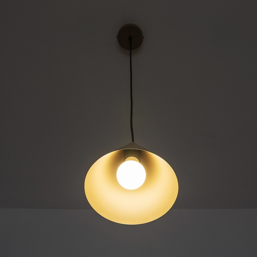 Hänglampa på kabel ETNA II 1xE27/15W/230V Ø 18,5 cm beige