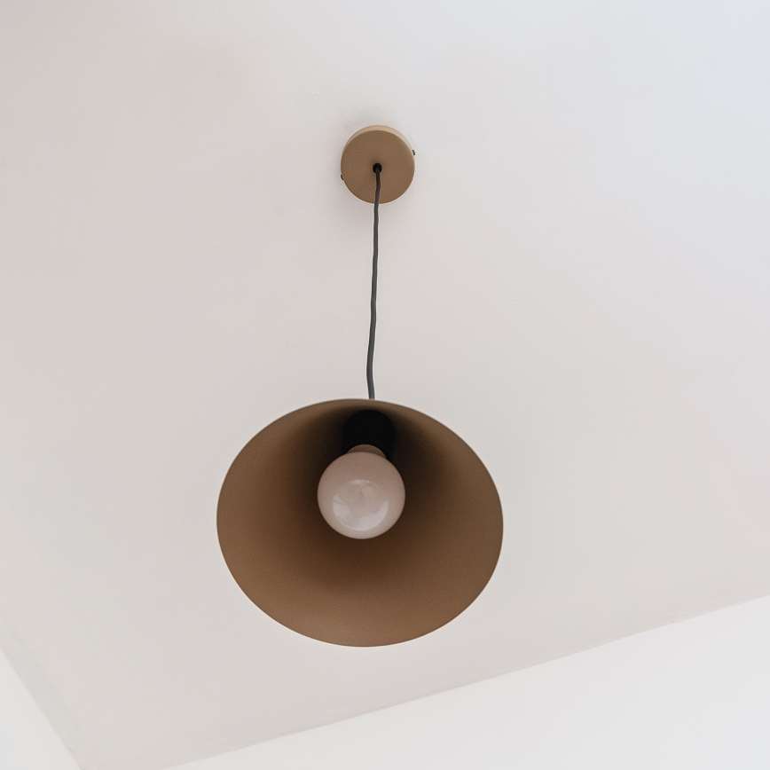 Hänglampa på kabel ETNA II 1xE27/15W/230V Ø 18,5 cm beige