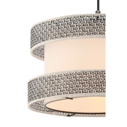 Hänglampa på kabel HALO 1xE27/60W/230V krämvit/grå