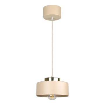 Hänglampa på kabel IGNIA 1xE27/60W/230V beige/guld