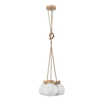 Hänglampa på kabel LOOMIS 3xE27/15W/230V 130 cm beige/ek