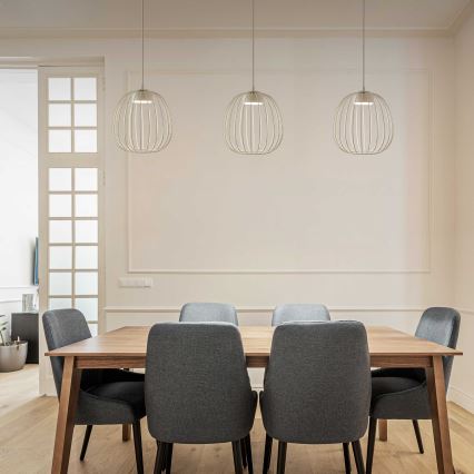 Hänglampa på kabel OVELLA 1xGX53/10W/230V, Ø 25 cm, krämvit