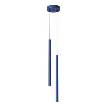 Hänglampa på kabel PASTELO 2xG9/8W/230V blå