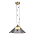 Hänglampa på kabel PRESTO 1xGX53/10W/230V Ø 42 cm guld/rökgrå
