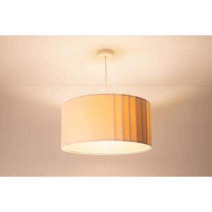 Hänglampa på kabel STRIPES 1xE27/60W/230V Ø 40 cm krämfärgad