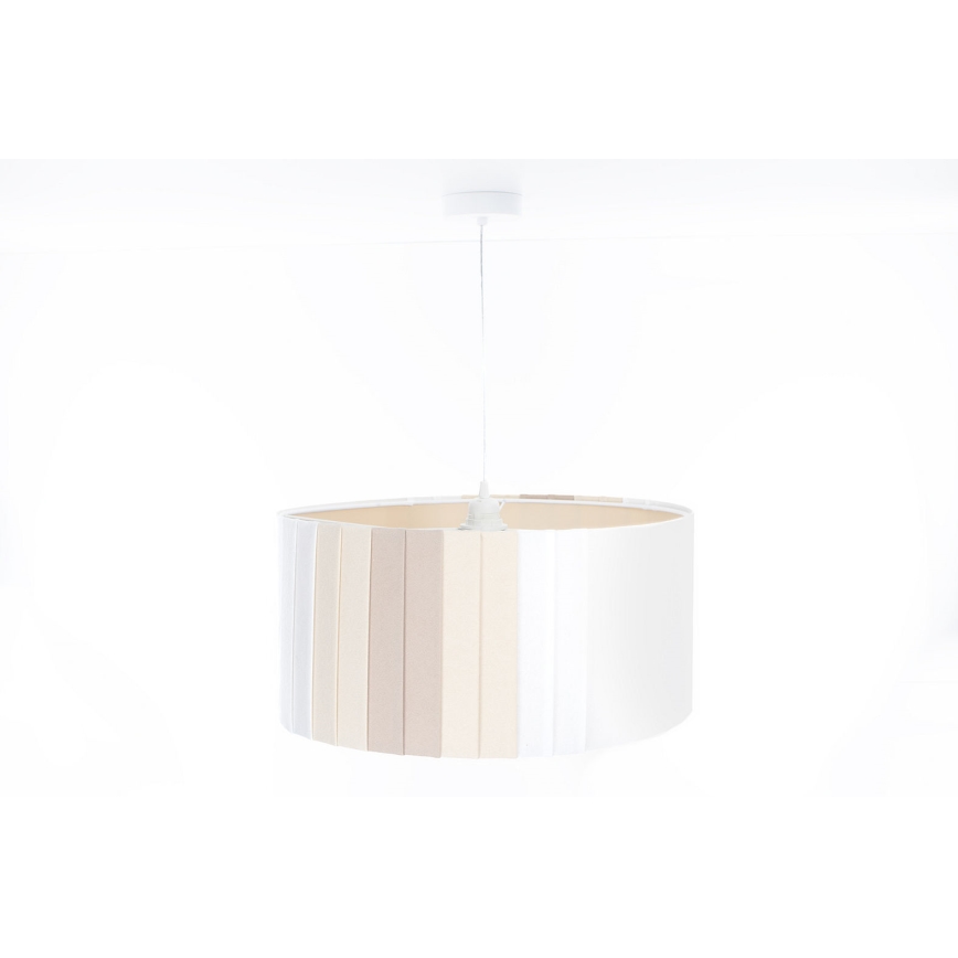 Hänglampa på kabel STRIPES 1xE27/60W/230V Ø 40 cm krämfärgad
