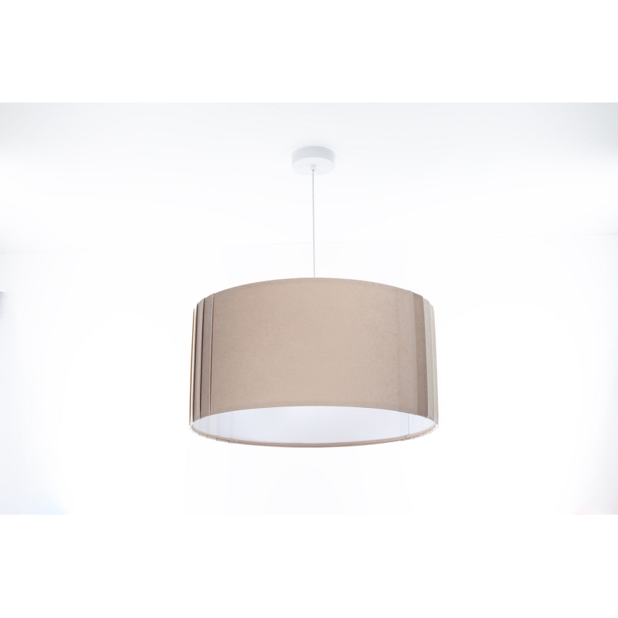 Hänglampa på kabel STRIPES 1xE27/60W/230V Ø 60 cm beige