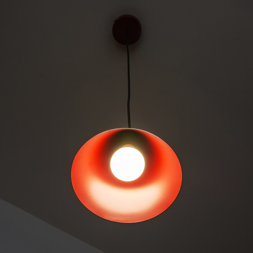 Hänglampa på sladd ETNA II 1xE27/15W/230V Ø 18,5 cm röd
