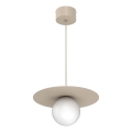 Hänglampa på sladd FLAT 1xE27/15W/230V beige