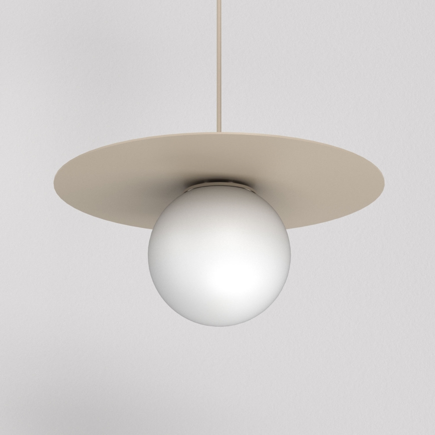 Hänglampa på sladd FLAT 1xE27/15W/230V beige