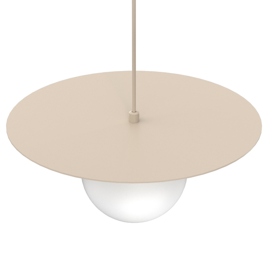 Hänglampa på sladd FLAT 1xE27/15W/230V beige