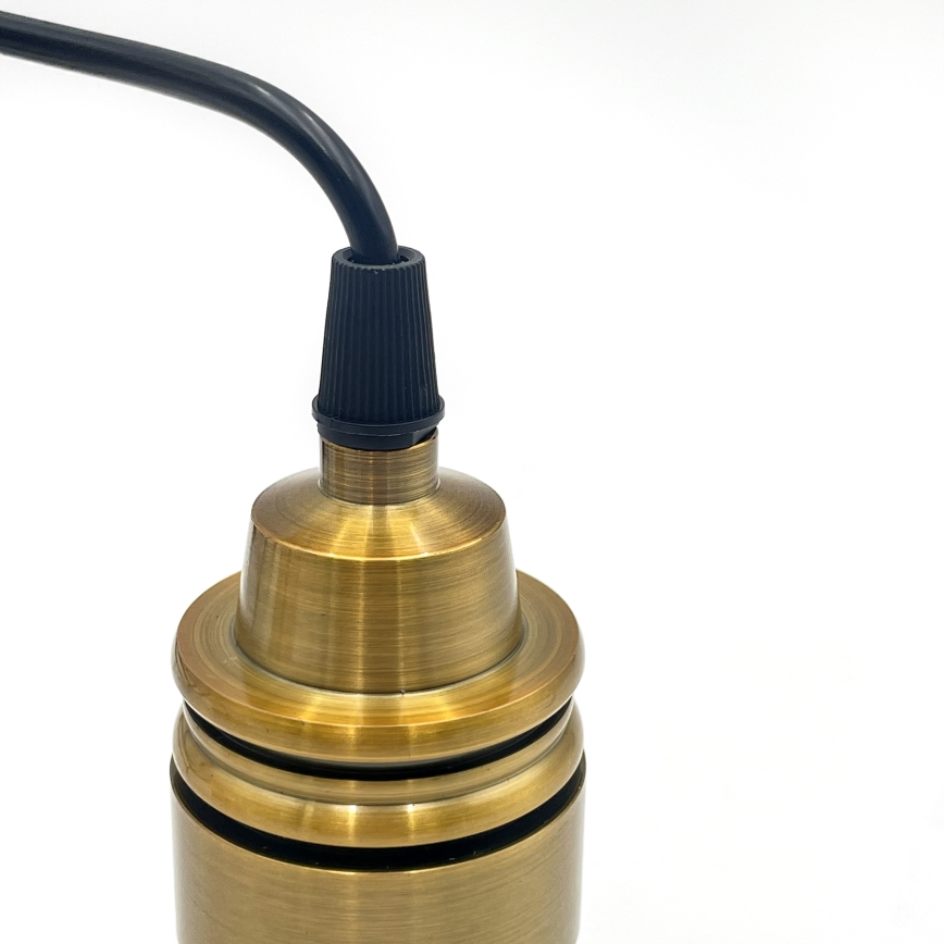 Hänglampa på sladd HECTOR 1xE27/15W/230V vit/mässing Ø 14 cm