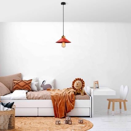 Hänglampa på sladd MANAVGAT 1xE27/40W/230V röd/brun