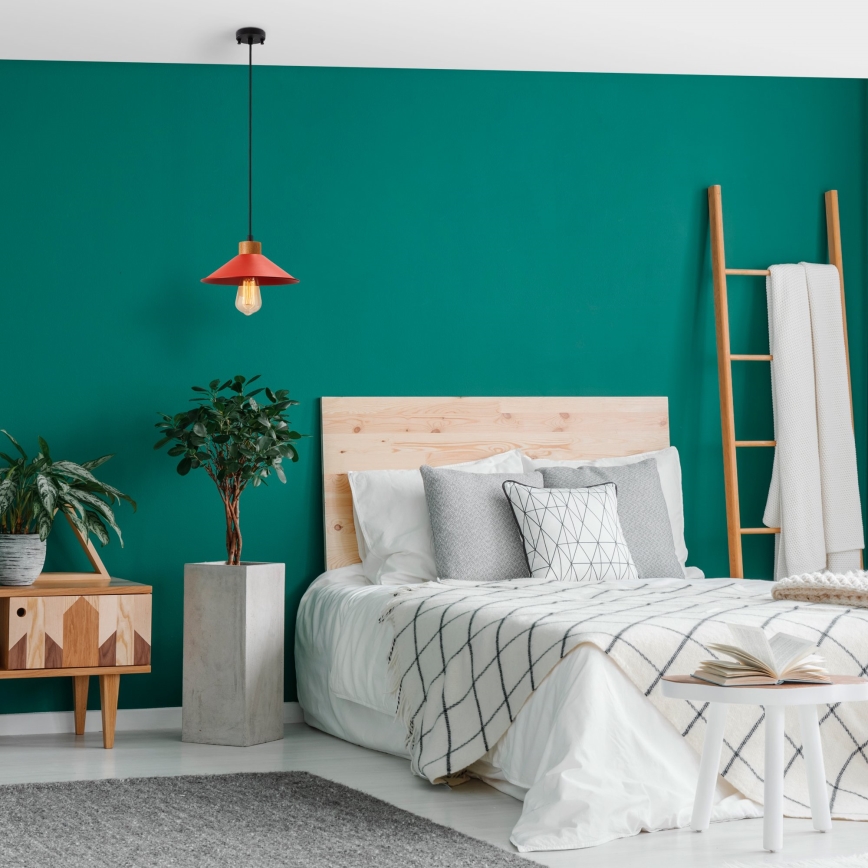 Hänglampa på sladd MANAVGAT 1xE27/40W/230V röd/brun