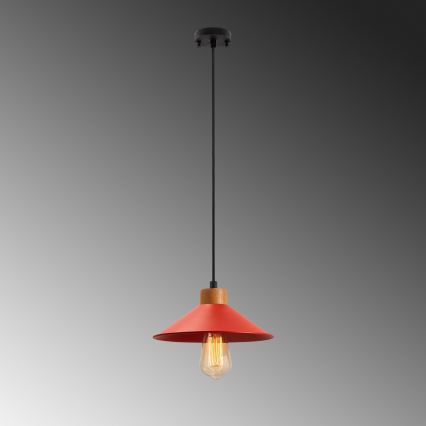 Hänglampa på sladd MANAVGAT 1xE27/40W/230V röd/brun